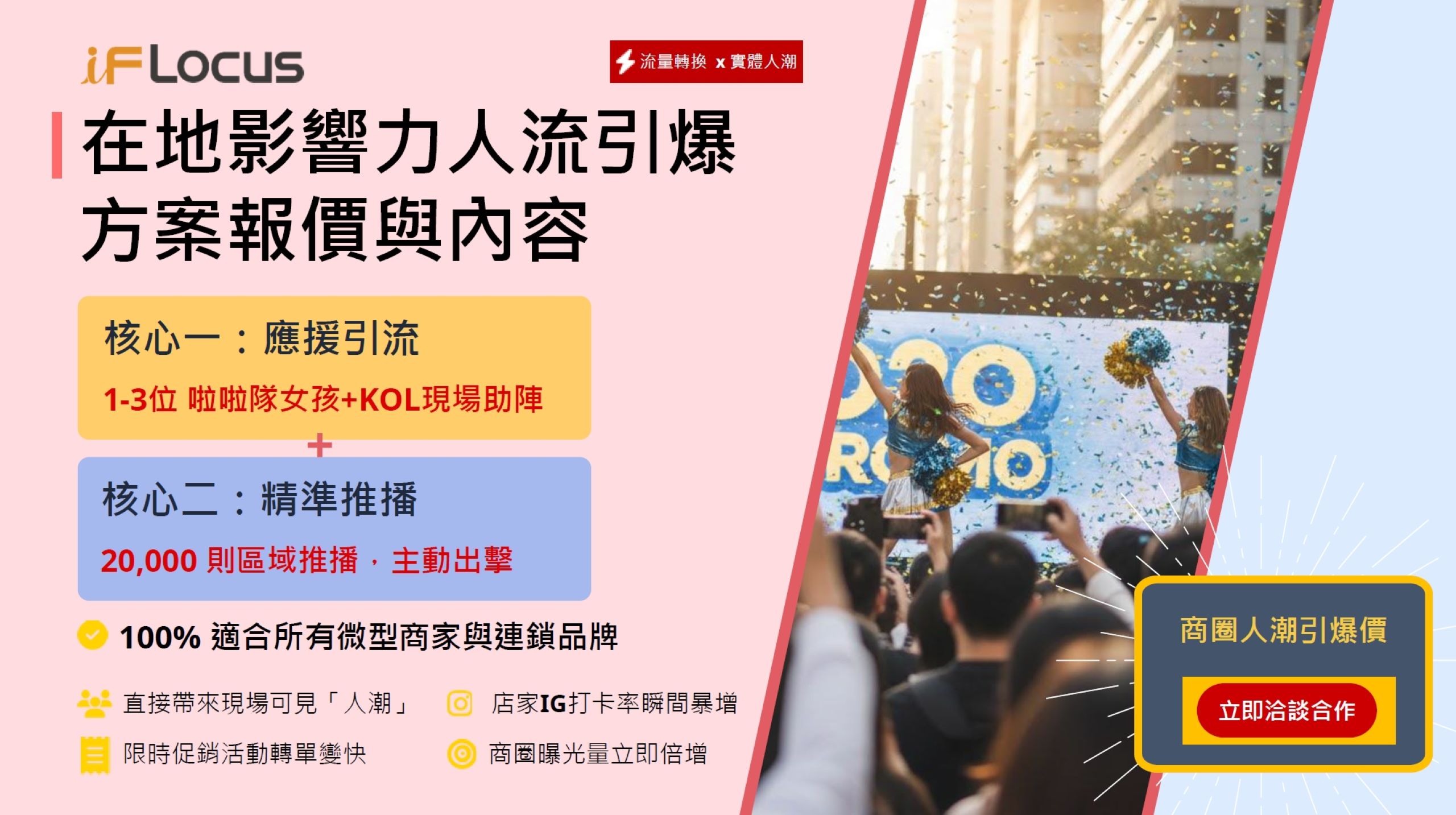 iFLocus 在地影響力人流引爆方案內容說明