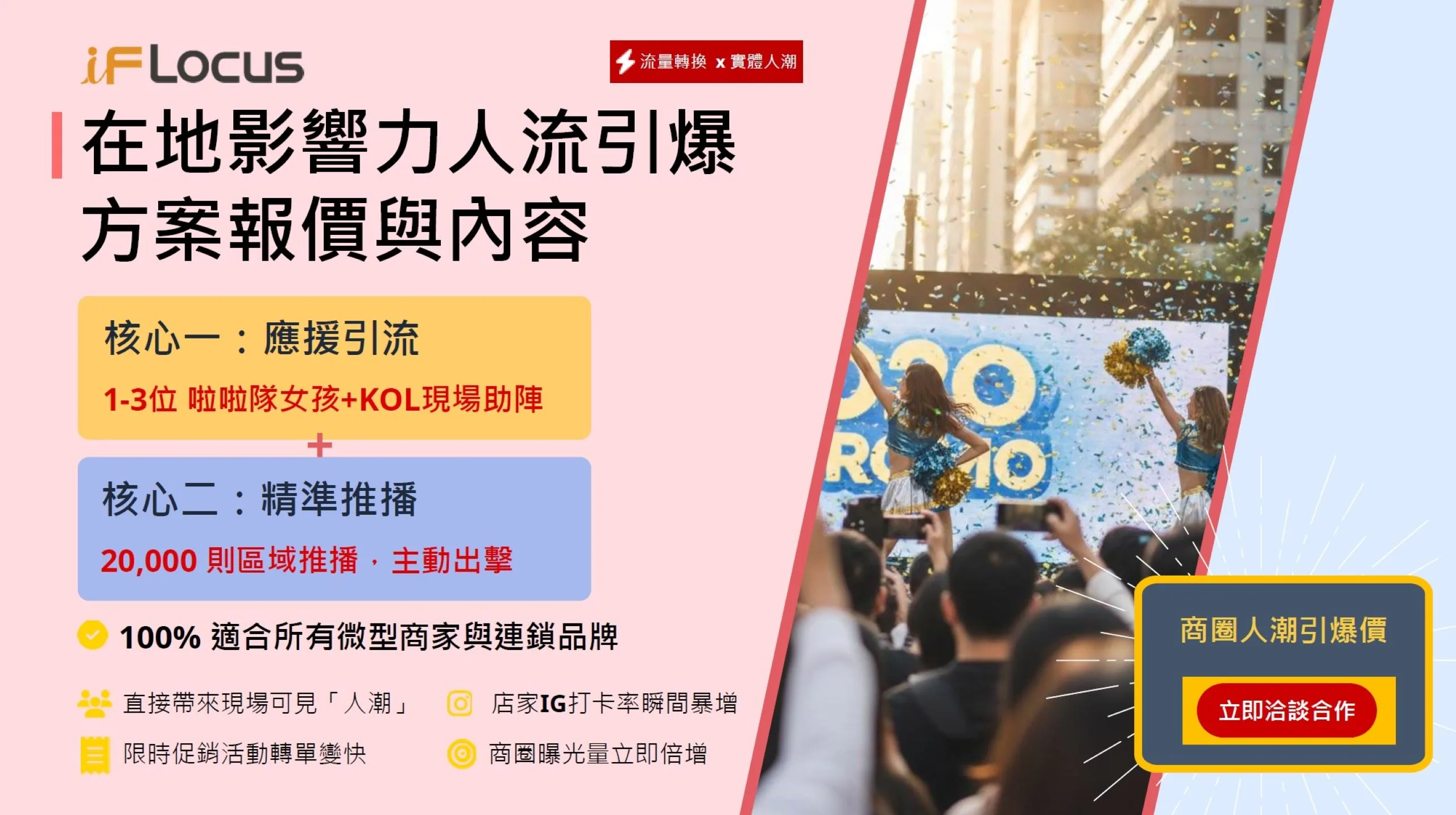 iFLocus 在地影響力人流引爆方案內容說明